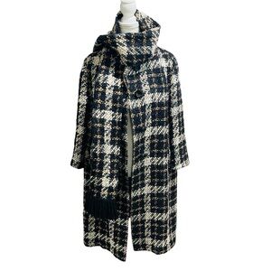 Vintage Peck & Peck Women’s Scottish Fabric Heavyweight Tweed Button Down Coat